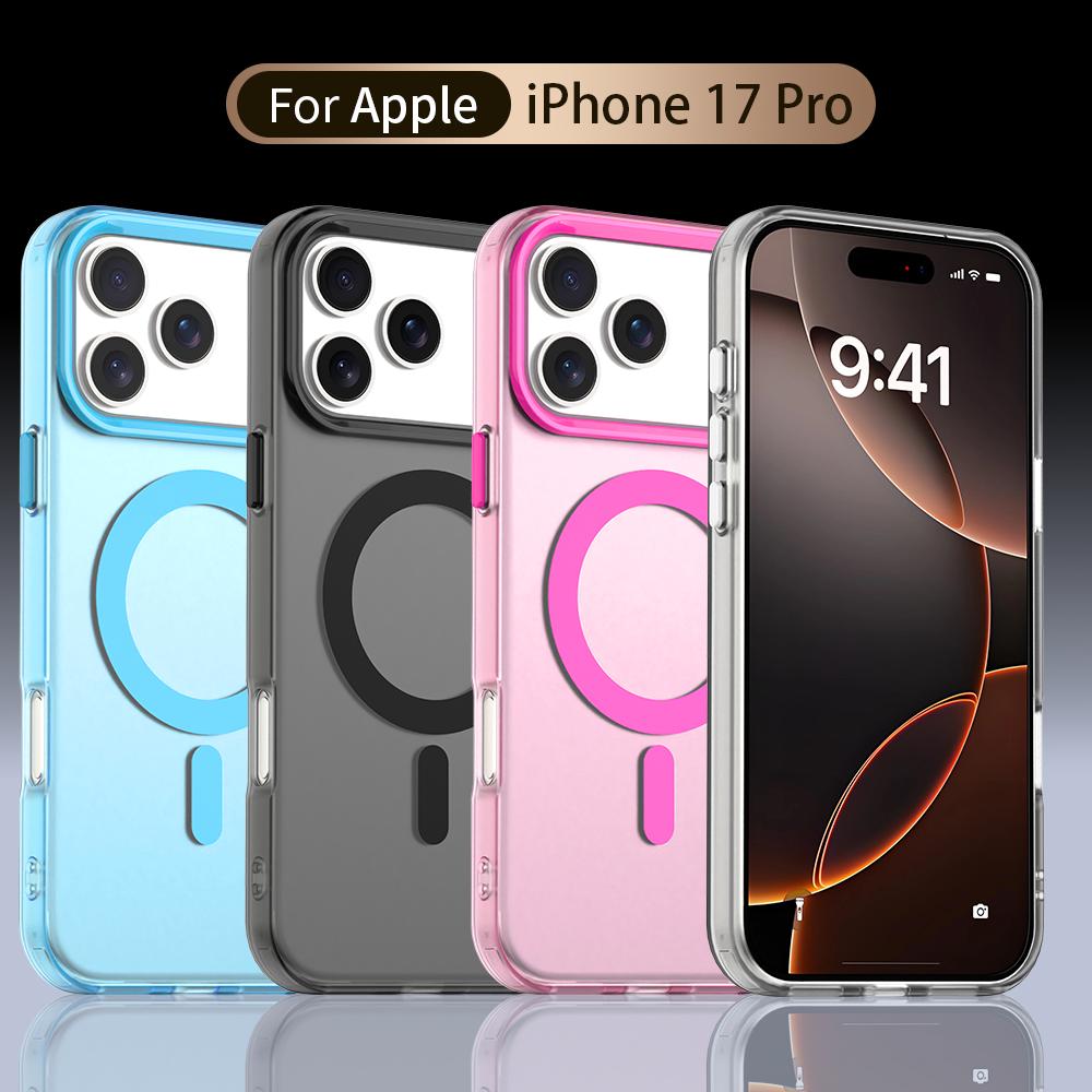 Матовый чехол Magsafe для Apple iPhone 17 Pro Max Магнитная беспроводная зарядка для iPhone 17 Air Противоударная задняя крышка