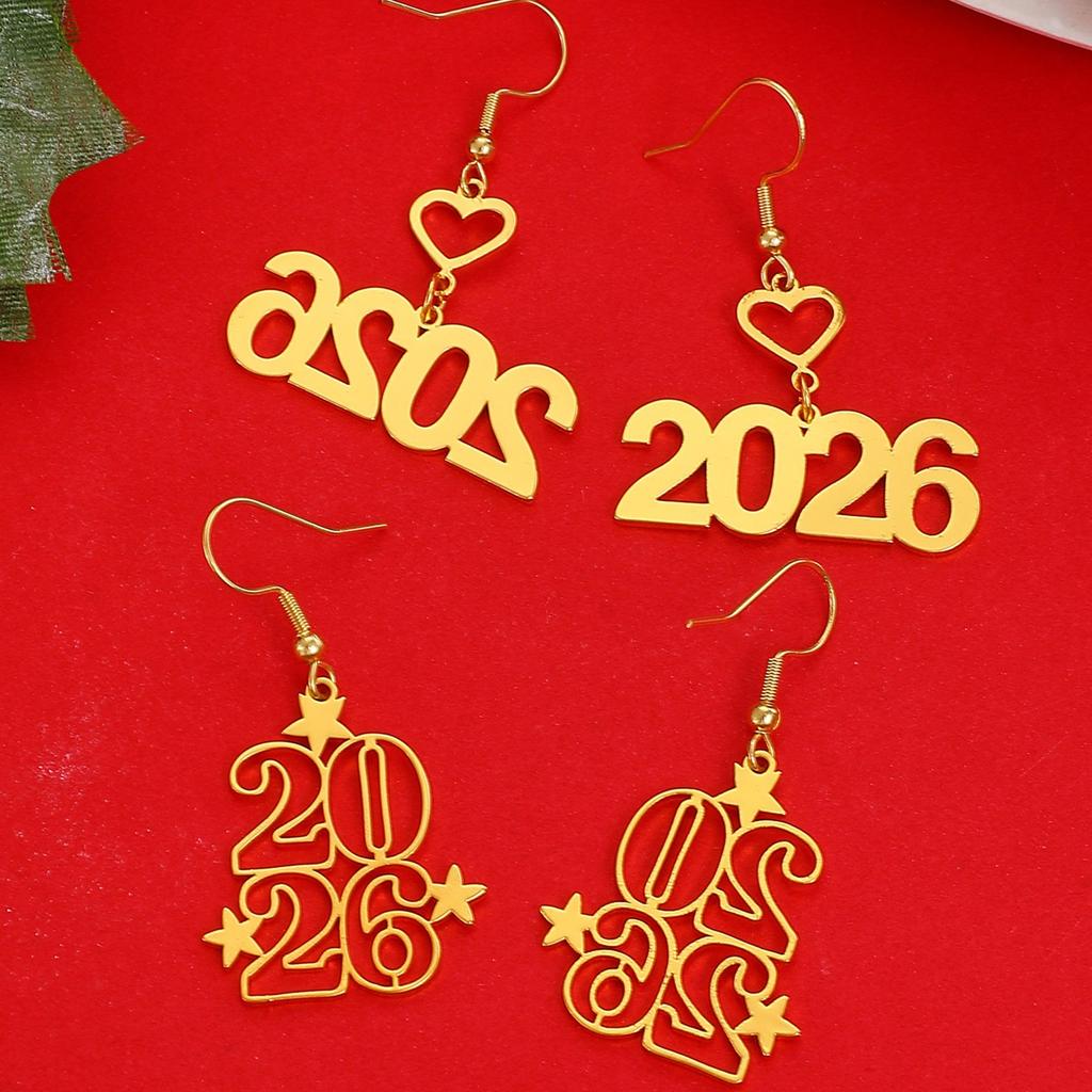 Креативные серьги на тему 2026 года Акриловая текстура Геометрические серьги Украшения для ушей Подходят для элегантных женщин Повседневное ношение