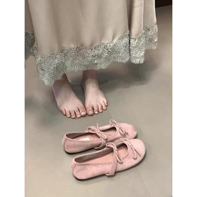 Балетки с бантом, женские весенне-осенние туфли на мягкой плоской подошве, бабушкины шапочки ladyshoes