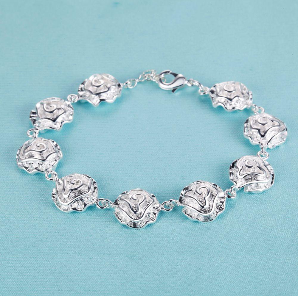 925 Silver Bracelet Heart High Quality Romance Chain For Woman Men Fashion Engagement Party Wedding Jewelry Gift