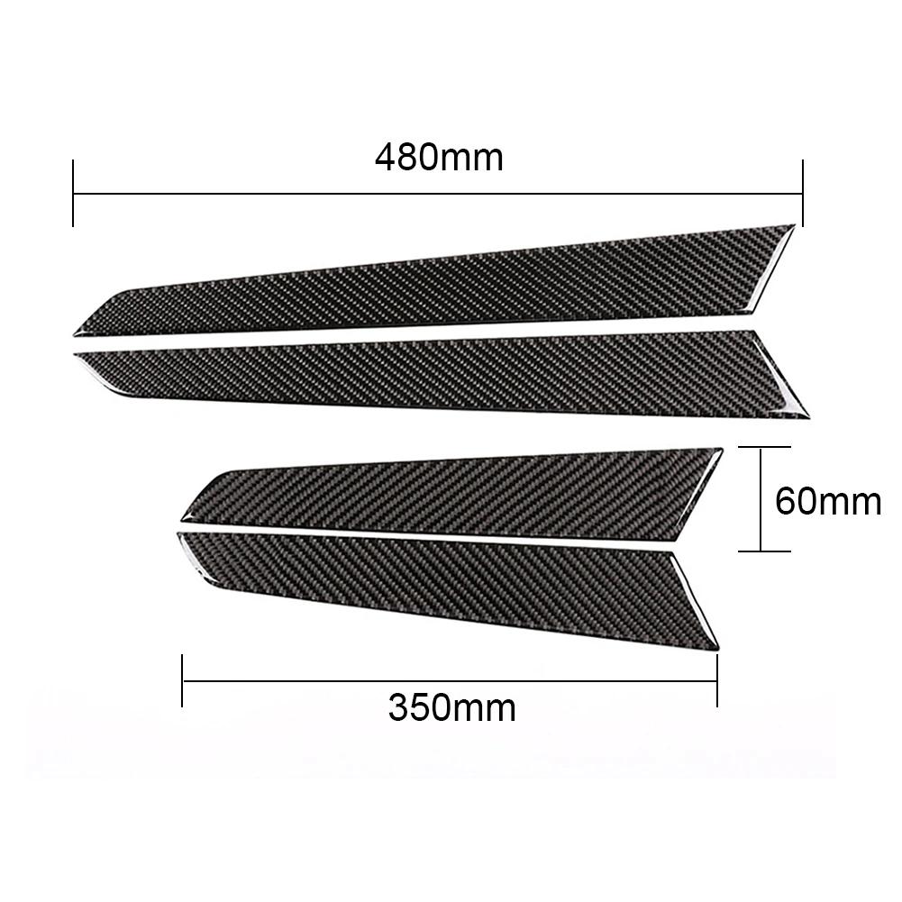 4 шт./компл. наклейки на внутреннюю дверную панель автомобиля, наклейки для внутренней отделки салона, 3K-углеродное волокно, устойчивое к царапинам, для Mercedes-Benz W204