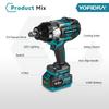 Yofidra 3300N.M 3/4" Brushless Electric Wrench 4 Gears Cordless Rechargeable Efficient Car Repair Power Tools For 18V-21V Battery