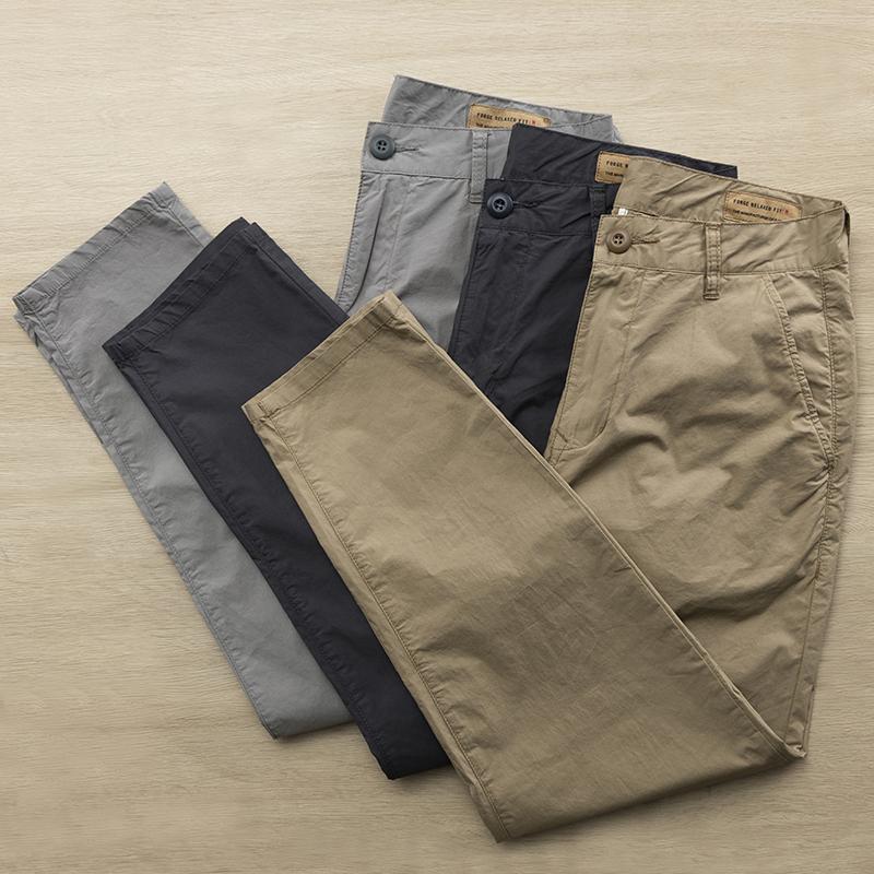 Cotton Casual Small Straight Pants - Spring/Summer, Trendy, All-Match, Nine-Point Length