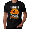 Librarian By Day Witch By Night Funny Halloween T-Shirt Man T Shirt Cotton High Quality Man T Shirts Graphic T-Shirt