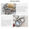 Wavy Edge Vintage Display Tray Mirror Face Embossed Dessert Storage Plate Silver Decorative Serving Platter Household Use