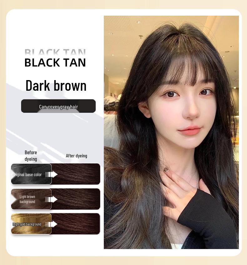 Травяная краска для волос Nanjing Tongrentang - Черный за одно мытье, нежная к коже головы, закрашивание седины.