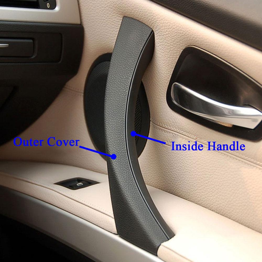 Внутренняя дверь автомобиля, бежевый, черный, внутренняя ручка, внешняя крышка, накладка для BMW 3 серии E90 E91 E92 316 318 320 325 328i