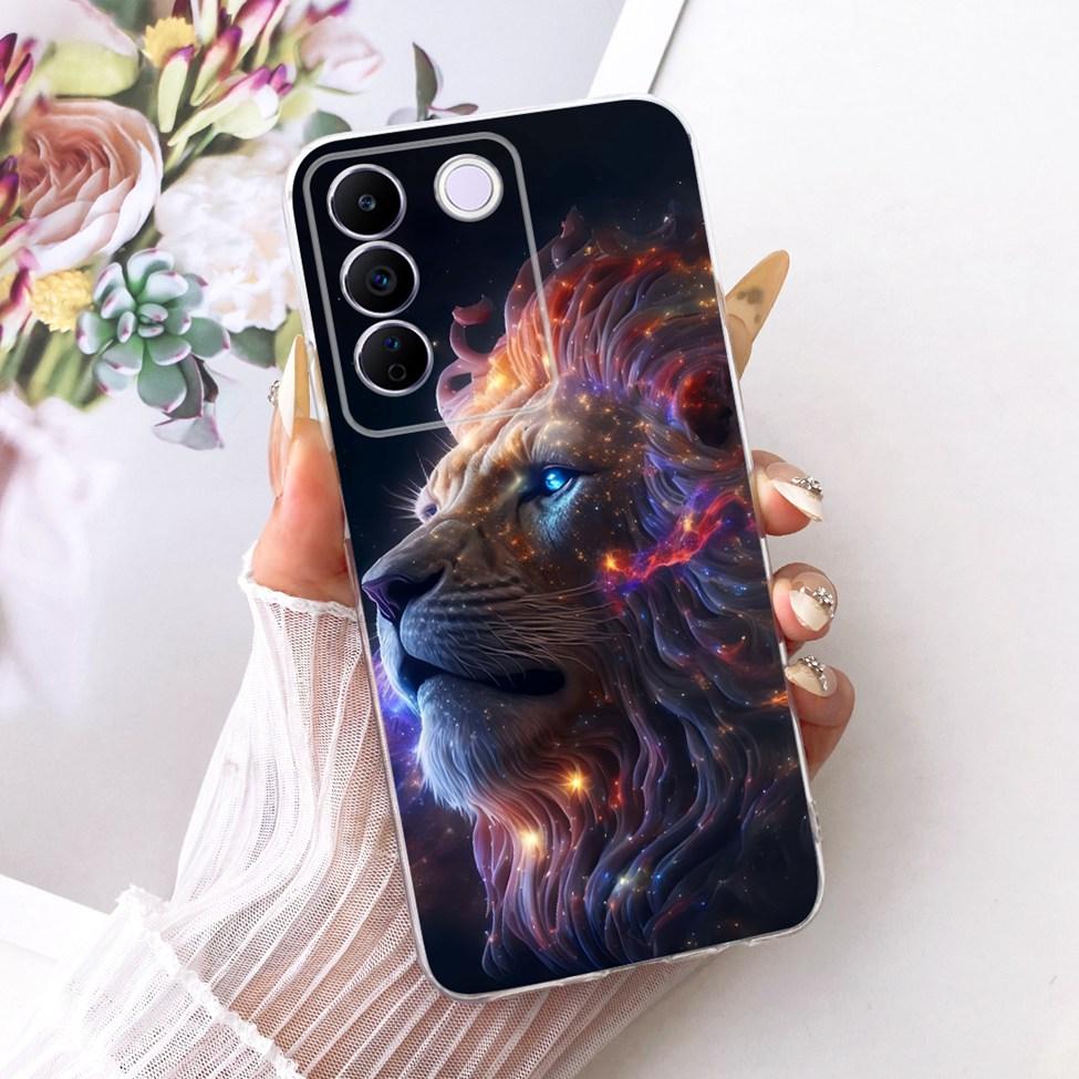 Transparent Cover For Vivo S16e 5G Case V2239A Cute Cat Fashion Butterfly Funny Painted Casing For VivoS16e 5G