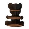 Corner Cup Holder Shelf 3-Tier Wood Kitchen Organizer for Mugs Coffee Cups Space-Saving Desktop Storage Rack for Countertop