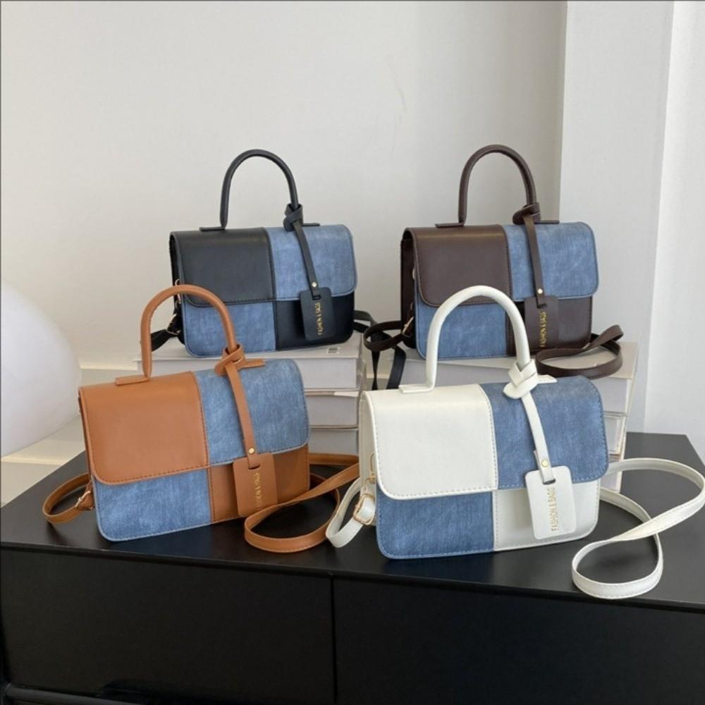 Durable PU Leather Crossbody Bag Versatile Casual Handbag Large Capacity Messenger Bags Women