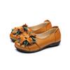 Ethnic Style Women Shoes Handmade Sweet Flower PU Leather Flats Shoes Soft Comfortable Ladies Casual Shoes Round Toe Loafers New
