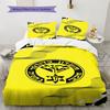 Maccabi Netanya FC Pattern Bedding Set Quilt Cover Pillowcase Home Decor Gift (1 * duvet cover + 2 * pillowcase, without core)
