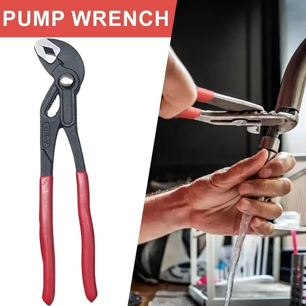 1Pcs Large Opening Water Pipe Plier Plumber Plumbing Waterpump Pliers Durable Clamp Wrench