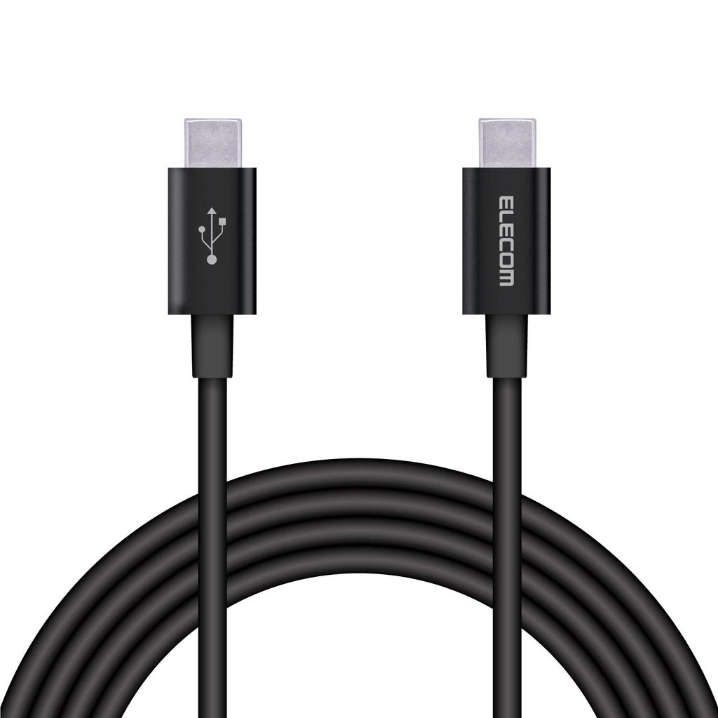 Elecom USB Cable Compatible with TypeC To TypeC PowerDelivery Charging At Up To Durability USB Certified Product Black To Be Compatible with iPhone 16