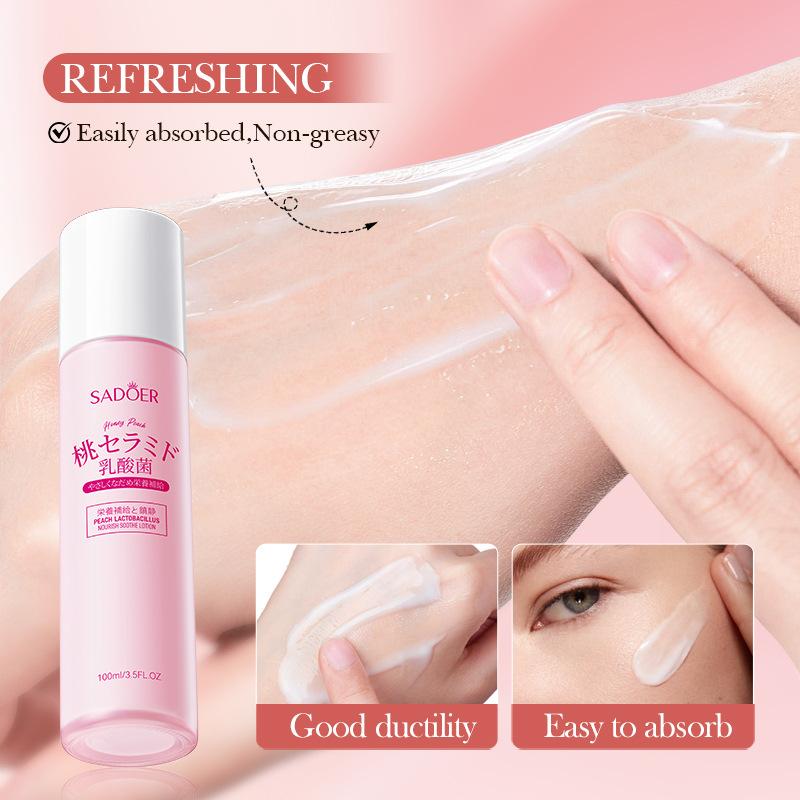 SADOER Nourishing Moisturizing Soothing Water Milk Peach Lactobacillus Emulsion