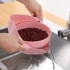 Kitchen Gadgets Rice Washing Bowl Double Layer Sink Rotatable Drainer  Kitchen Home