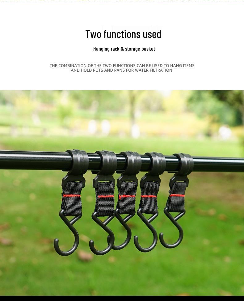 Outdoor Multifunctional Double-Layer Mesh Drying & Storage Rack for Camping & Cars