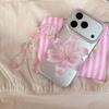 Korean Style Matte Gold Star Lily Phone Case IPhone 17 Pro Max 16 15 14 With Air Cushion Bumper