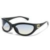 Fashion wrapped sunglasses, European and American personalized YK sports versatile PC oval sunglasses