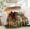 1pc Soccer Legends,Ronaldo Messi,SportsmanshipTheme Digital Printed Flannel Blanket, Super Soft Plush Fleece Bed Cover, Multi-Function Four