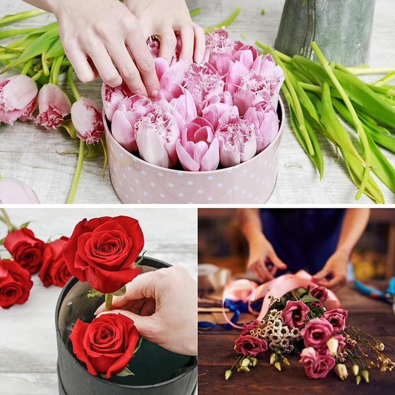 BHBL 6Pcs Flower Foam Blocks,6.5Inch Round Dry Floral Foam for ,for Wedding Aisle Flowers,Party Decoration
