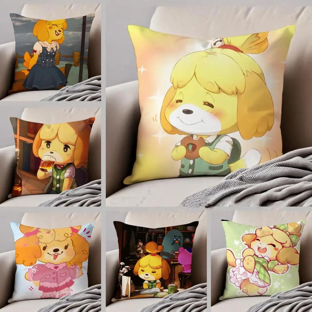 IIsabelle Cushion Cover Linen Pillow Case Soft Breathable Protective Couch Room Decoration