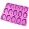 Silicone Oval Soap Molds 15 Cavities Handmade Moulds Candy Pudding Chocolate Cake Baking Mold Kitchen Accessories