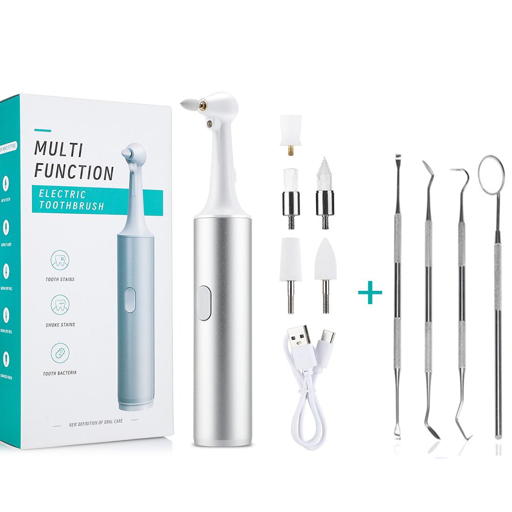 Электрический полировщик зубов, зубной скалер, средство для удаления пятен, налета и зубного камня со светодиодной подсветкой, зубная щетка для взрослых, инструменты для чистки зубов