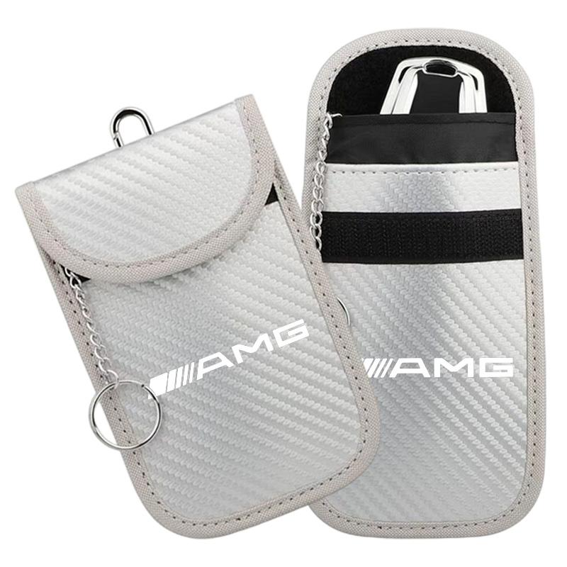 Car Key Case Signal Blocker Bag RFID Shielding Pocket For Mercedes Benz AMG W223 W213 W206 W464 W247 W167 W166 W222 W205 W204 AH2