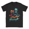 Мужские футболки Daft Punk музыка Потрясающие хлопковые футболки с коротким рукавом Круглый вырез Одежда Большого размера