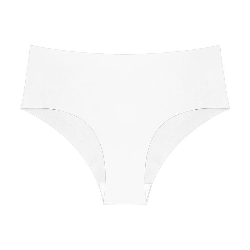 Бесшовное быстросохнущее нижнее белье из ледяного шелка со средней талией для женщин без бедер и живота. Удобные женские трусы для спорта и фитнеса.