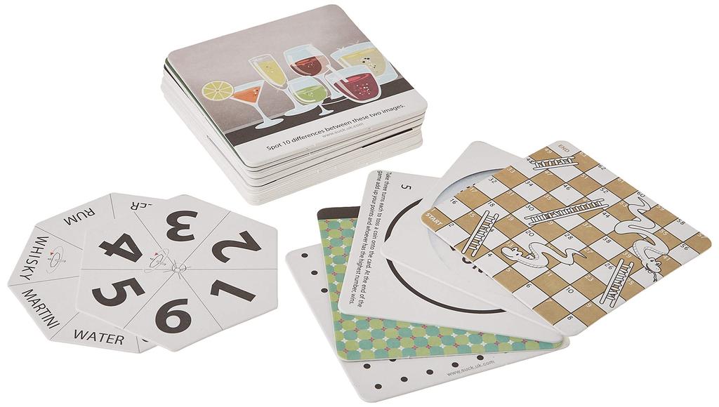 Suck UK 30 Bar Game Пивные подставки 60 Оригинальных игр для питья Карточная игра Набор подставок Игра для вечеринки Подарки Барные аксессуары Аксессуары для мальчишника Семейные развлечения -