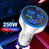 4usb PD 250W Car Charger Type C Fast Charging Auto Mobile Phone Adapter For iPhone Samsung Huawei Xiaomi QC 3.0