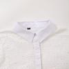 Fashion Summer New Product Women's Clothes Long Sleeves Lapel Loose Casual White Tops Cut Out Embroider Shirt 2859699