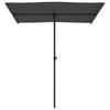 Parasol Ogrodowy Na Słupku Aluminiowym, 180X130 Cm, Antracytowy