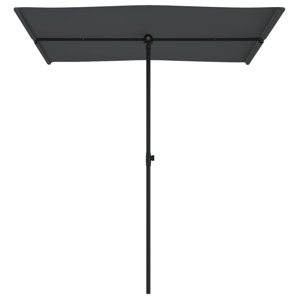 Parasol Ogrodowy Na Słupku Aluminiowym, 180X130 Cm, Antracytowy