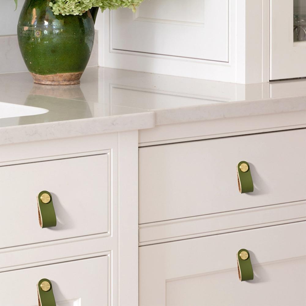 Kitchen Door Pulls Wardrobe Leather Door Handles Cabinet Handle Furniture Handle Drawer Pull Knobs