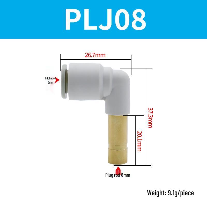 Elbow Pipe Plug Reducer Bush PGJ6-4 8-6 12-6 16-10 Blue-Black-White Male-Female