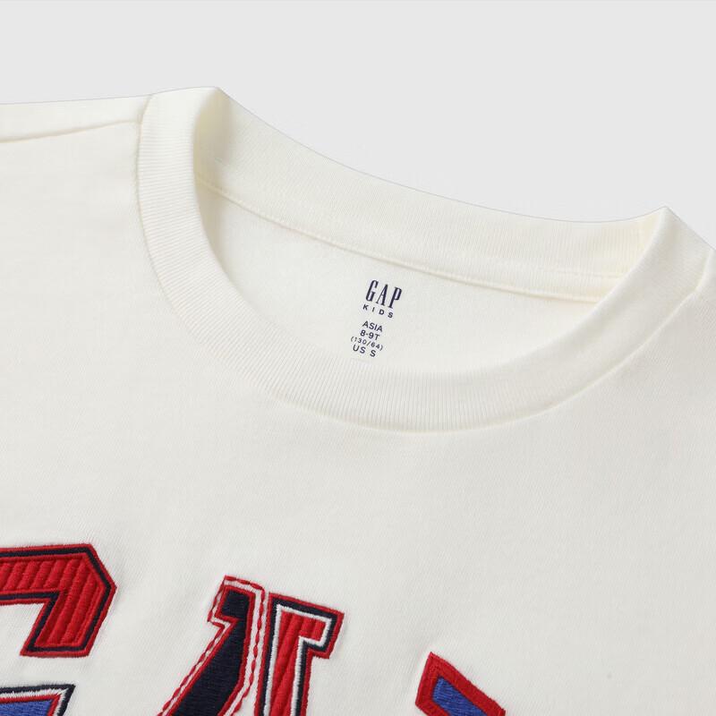 Gap Хлопковая футболка с длинным рукавом и логотипом для мальчика, имитирующая двухпредметный костюм