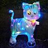Square Shape Cartoon Animal Balloon With Wheels Luminous Balloon Walking Balloon  Party Supplies