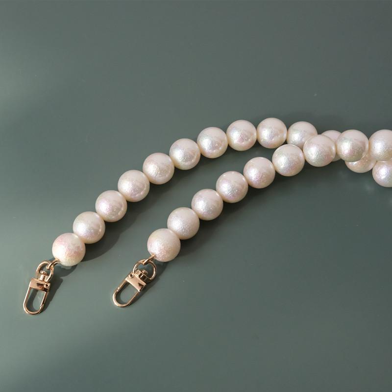 Новая модная женская сумка, аксессуары для сумок, белый жемчуг, цепочка из акриловой смолы, роскошный однотонный ремешок, женский плечевой клатч, цепочка с ручкой