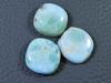 14X14MM натуральный голубой ларимар круглый кабошон драгоценный камень россыпью 3 шт. лот 31 карат. RQ-1740