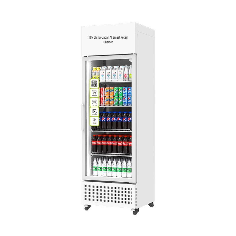 Zhongji AI Smart Vending Cabinet: Scan to Open for Snacks & Drinks with Visual Recognition