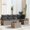 VidaXL Garden Lounge Set 6 Pcs with Grey Cushions Wicker 3217530