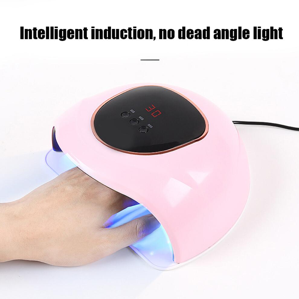 72W UV LED Nail Art Dryer Machine, s2 pro, Pink/White