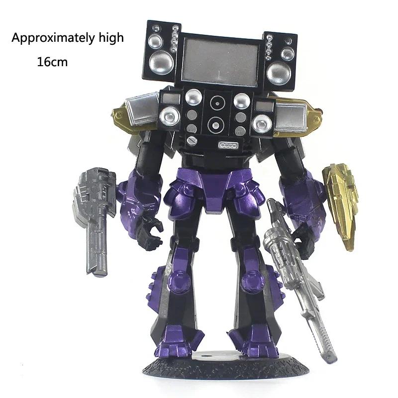 Titan Clock Man Фигурки ПВХ Модель Skibidi Toilet Man Игровые Фигурки для Мальчиков Детей Подарок На День Рождения