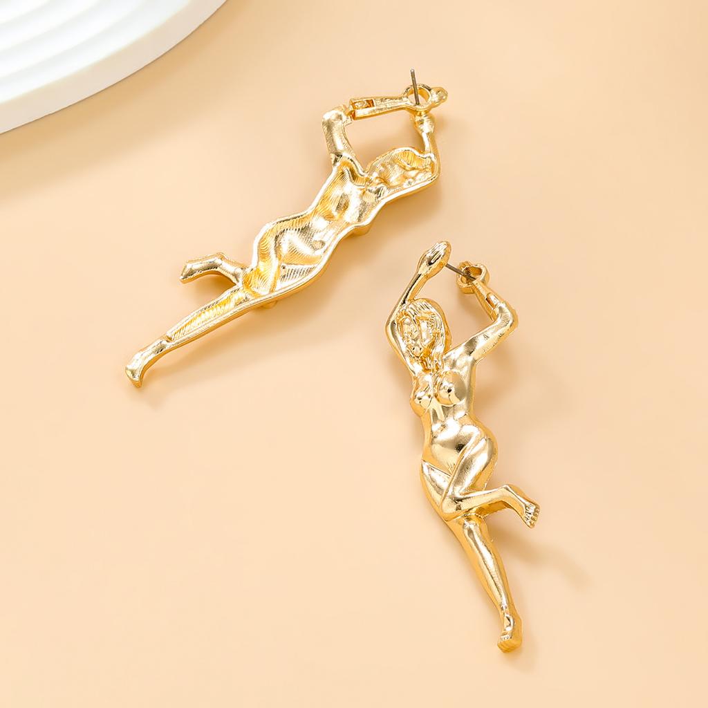 Женские панк-серьги в форме тела, серьги-гвоздики, ювелирные аксессуары