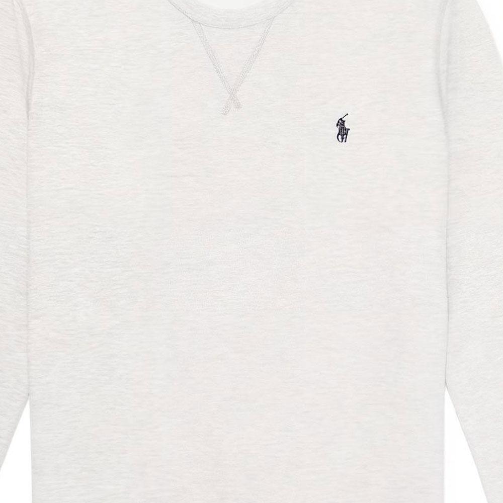 Polo Ralph Lauren FW22 Однотонный пуловер с круглым вырезом, толстовка с длинными рукавами, мужская толстовка, серый, MNPOKNI16822558-020