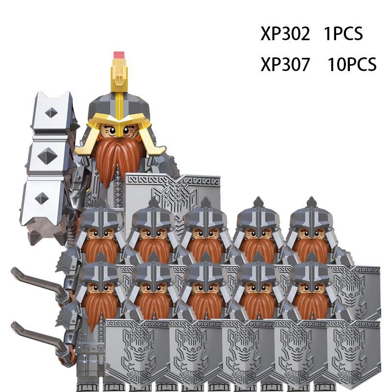 Medieval Elf Rohan Soldiers Guard Army Lotr Action Figures Mini Bricks Doll Assemble Building Blocks DIY Toys for Kid Gifts