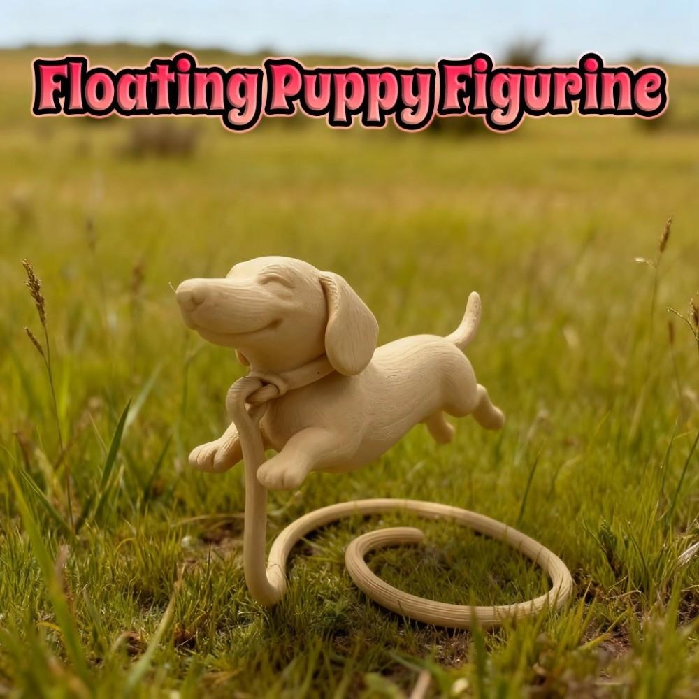 Plastic Sausage Dog Ornament 3D Printed Dachshund Statue Floating Dachshund Figurine Home Decor
